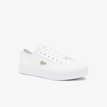 Lacoste Ziane Plus Grand Leather Sneakers - Tenisky Dámské Bílé / Bílé | CZ-ffQNLW